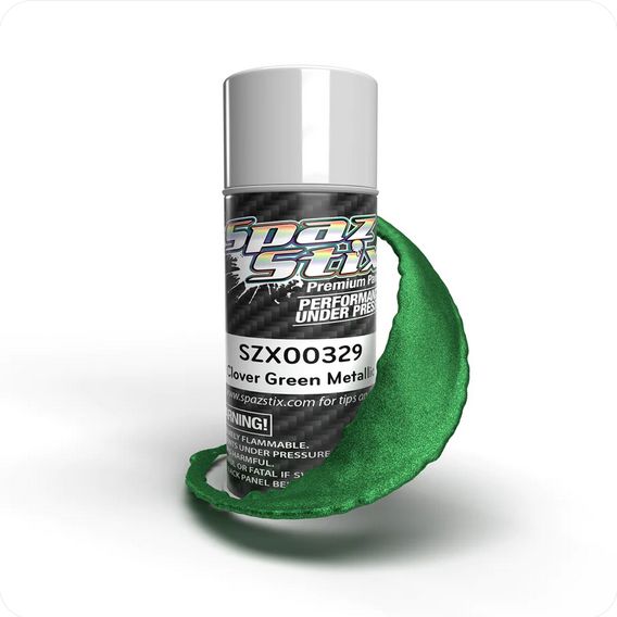 SZX00329 Spaz Stix Clover Green Metallic Aerosol Paint, 3.5oz Can