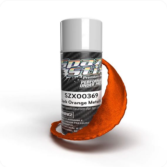 SZX00369 Spaz Stix Dark Orange Metallic Aerosol Paint, 3.5oz Can
