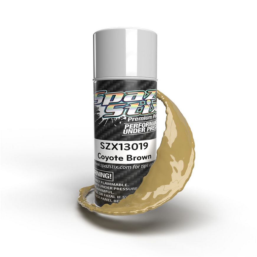 SZX13019 Spaz Stix Coyote Brown Aerosol Paint, 3.5oz Can