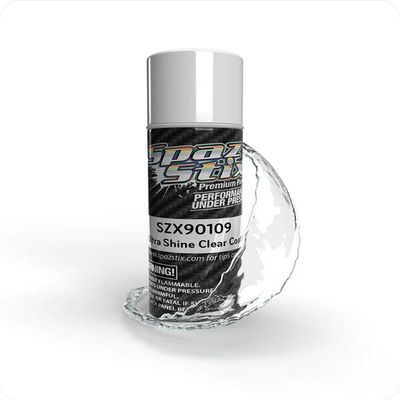 SZX90109 Spaz Stix Ultra Shine Clear Coat, 3.5oz Aerosol Can