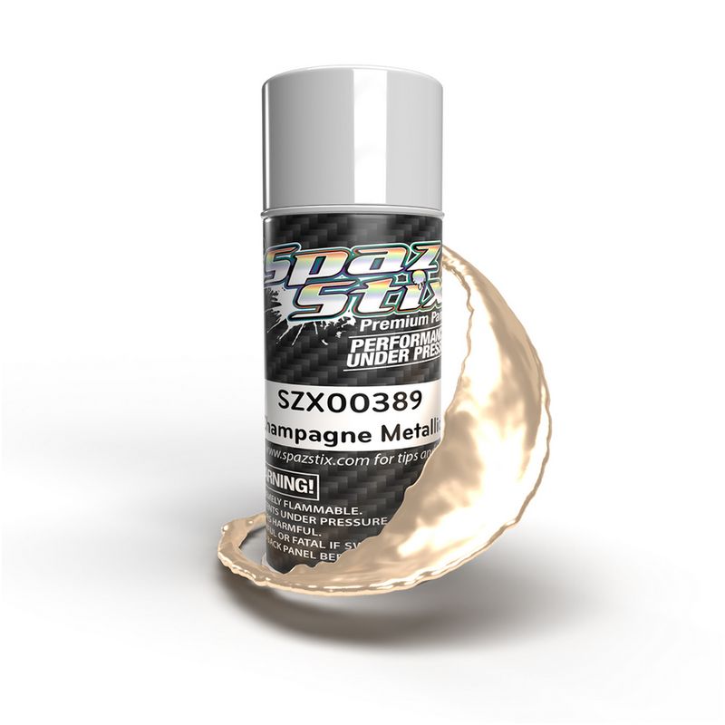 SZX00389 Spaz Stix Champagne Metallic Aerosol Paint, 3.5oz Can