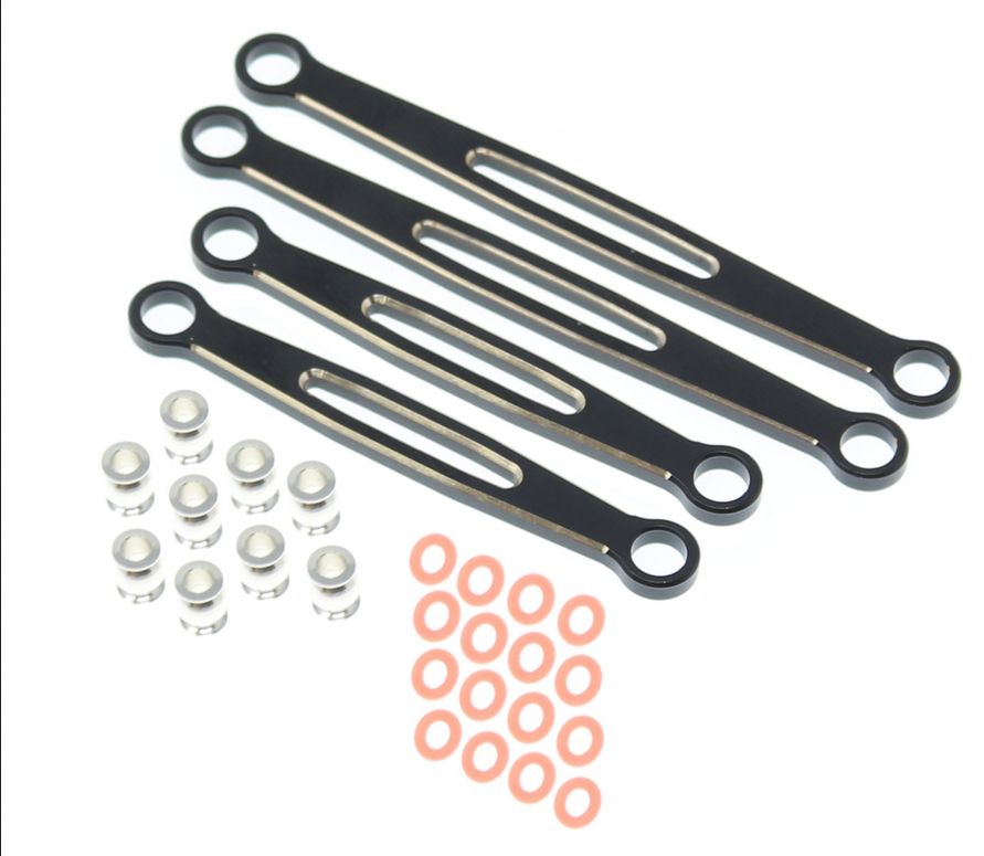 RER30279 Redcat Racing Front Links (Brass)(Black(4pcs)