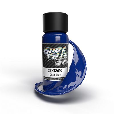 SZX12610 Spaz Stix Deep Blue Airbrush Ready Paint, 2oz Bottle SZX12610 Spaz Stix Deep Blue Airbrush Ready Paint, 2oz Bottle