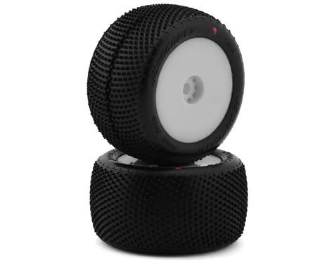 JCO4084-1221 JConcepts Mini-T 2.0/Mini-B Fuzz Bite Pre-Mounted Rear Tires (White) (2) (Pink)