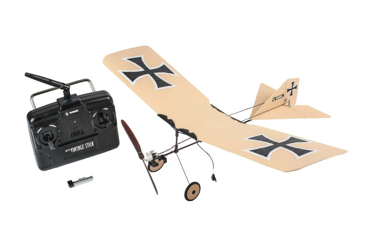 RGRA1111 Rage RC Vintage Stick Micro RTF Airplane
