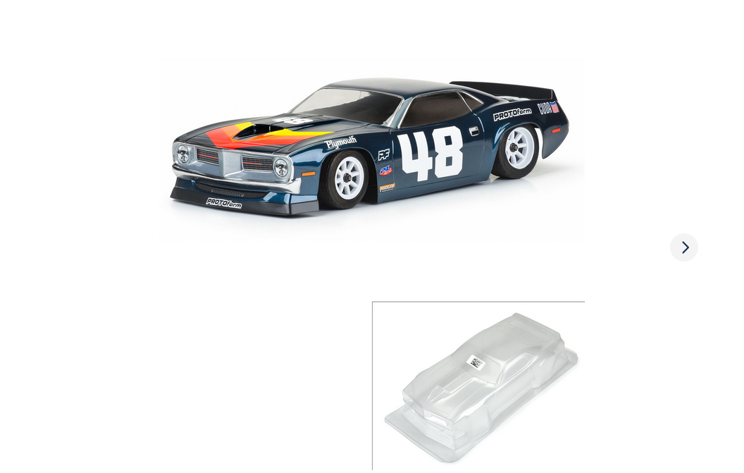 PRM159400 Protoform 1970 Plymouth Barracuda Clear Body for VTA Class