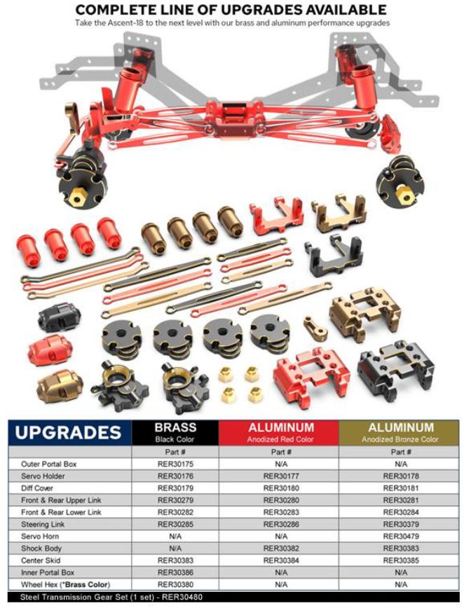 RER30286 Redcat Racing Steering Link (Red Aluminum)