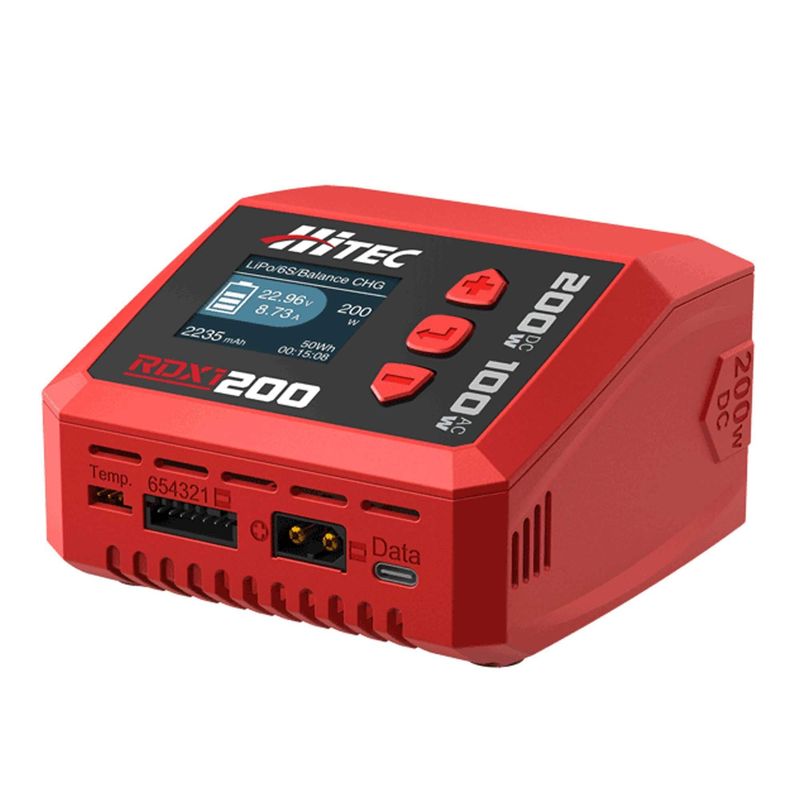 HRC44346 Hitec RDX1 200 AC/DC Smart Balance Charger (AC) 100W / (DC) 200W