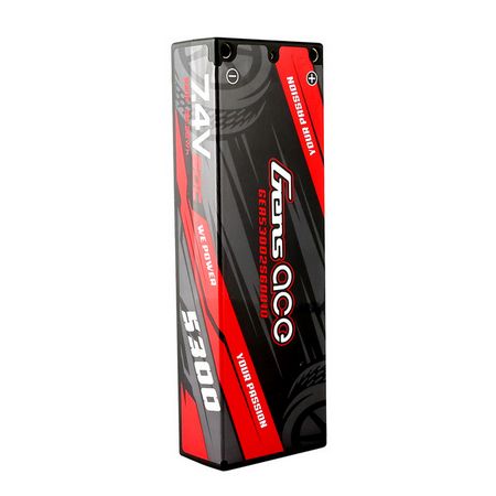 GEA53002S60D21 Gens Ace 5300mAh 2S 60C 7.4V HardCase Lipo Battery Pack
