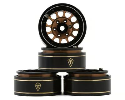 TREAL 1.0 Beadlock Wheels 12 Spokes Classic Rims (4P) for SCX24 AX24 FCX24 TRX4M 1/24 1/18 Crawler Car-Type I Bronze TREAL 1.0 Beadlock Wheels 12 Spokes Classic Rims (4P) for SCX24 AX24 FCX24 TRX4M 1/24 1/18 Crawler Car-Type I Bronze