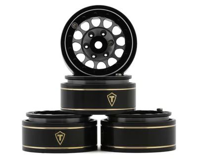 TREAL 1.0 Beadlock Wheels 12 Spokes Classic Rims (4P) for SCX24 AX24 FCX24 TRX4M 1/24 1/18 Crawler Car-Type I Gray