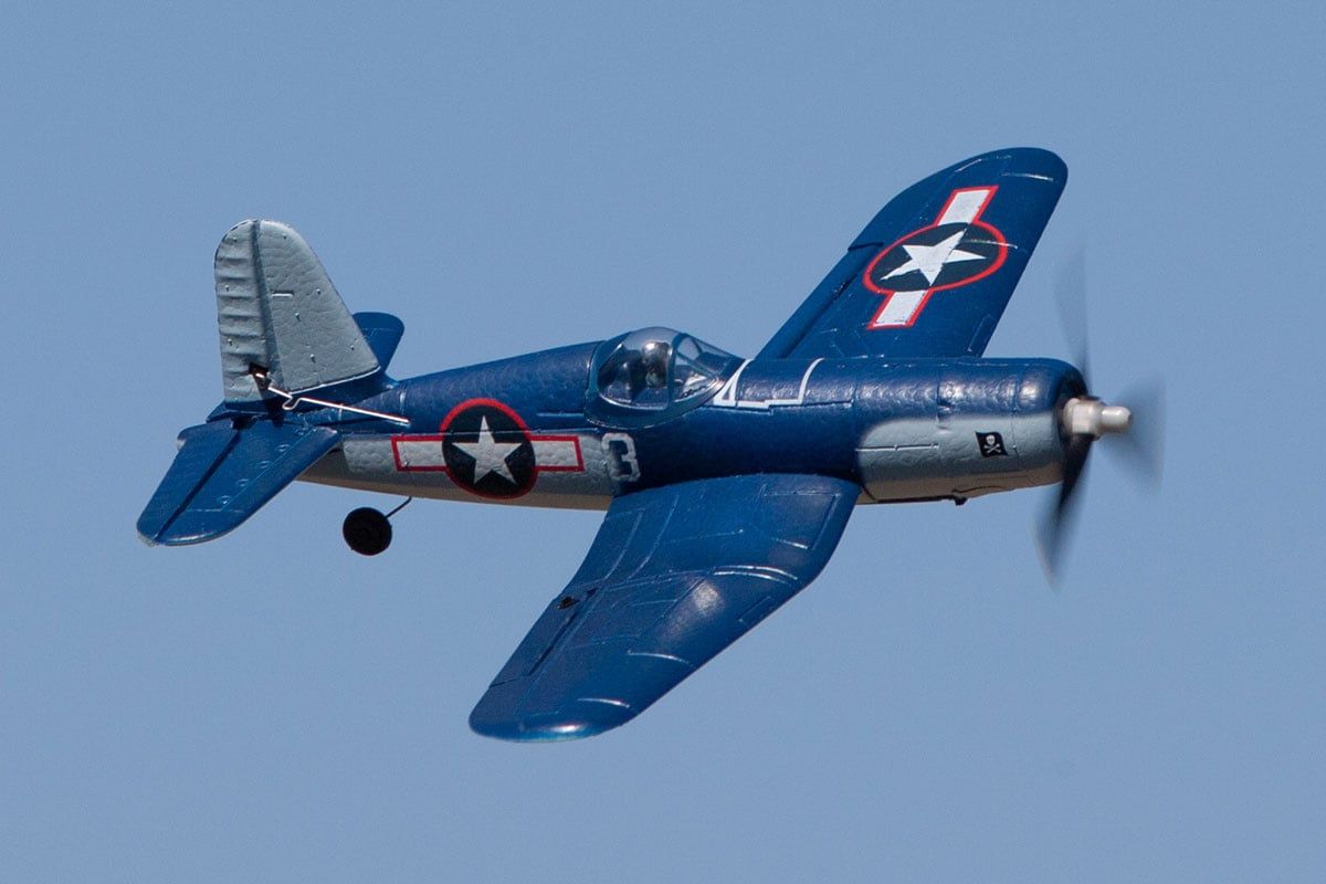 RGRA1301V2 Rage RC  F4U Corsair Jolly Rogers Micro RTF Airplane with PASS (Pilot Assist Stability Software) System