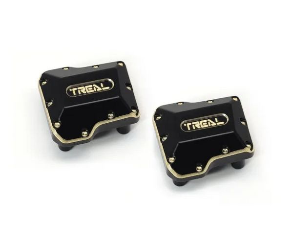 TREAL Brass Axle Diff Covers (2P) CNC Machined Heavy Weight 15.8g/pc Upgrades for 1/18 TRX4M