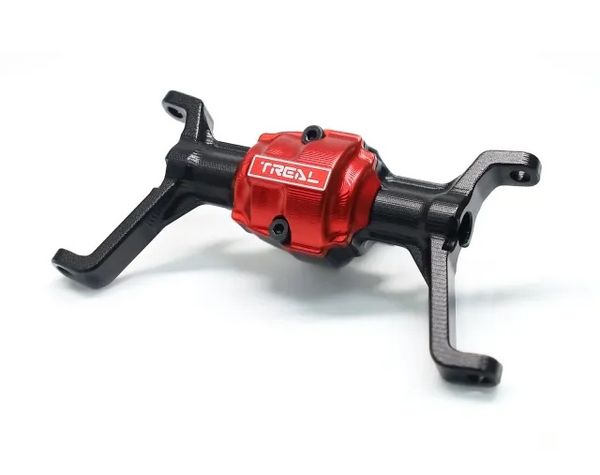 X0048D6EM9 TREAL Aluminum 7075 Front Axle Housing w C Hubs One Piece CNC Machined Upgrades for 1/18 Redcat Ascent 18 Crawler Black