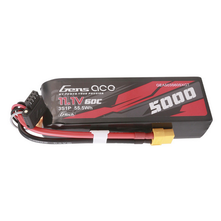 GEA503S60SXGT Gens ace  G-Tech 5000mAh 11.1V 60C 3S1P Short-Size Lipo Battery Pack with XT60 Plug GEA503S60SXGT Gens ace  G-Tech 5000mAh 11.1V 60C 3S1P Short-Size Lipo Battery Pack with XT60 Plug