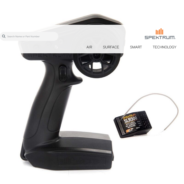 SPMSLT350 Spektrum SLT3 3-Channel SLT Transmitter with SLR300 Receiver