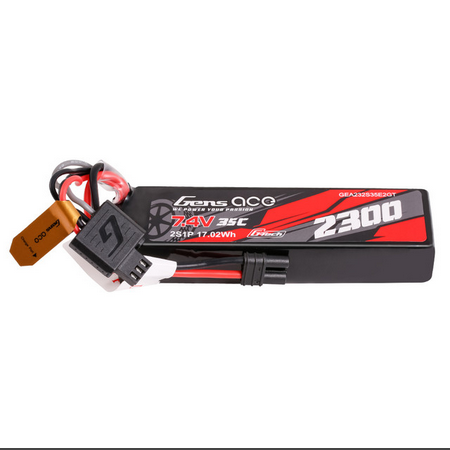 GEA232S35E2GT Gens ace 2300mAh 2S 35C 7.4V G-Tech Lipo Battery Pack with IEC2 Plug GEA232S35E2GT Gens ace 2300mAh 2S 35C 7.4V G-Tech Lipo Battery Pack with IEC2 Plug