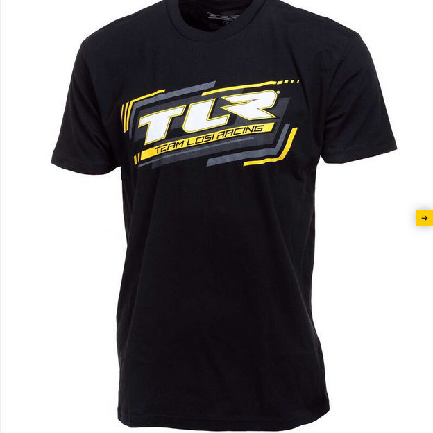TLR0515L Team Losi Racing Black TLR Block T-Shirt, Large