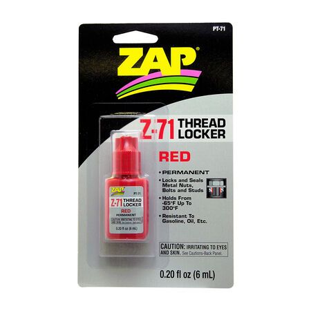 PAAPT71 ZAP Z 71 Red Thread Lock, .20 oz