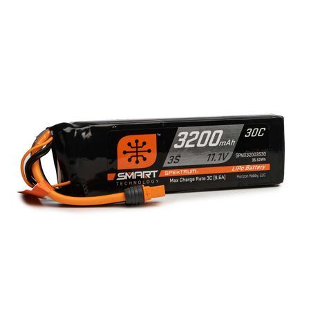 SPMX32003S30 Spektrum 3200mAh 3S 11.1V Smart LiPo 30C; IC3