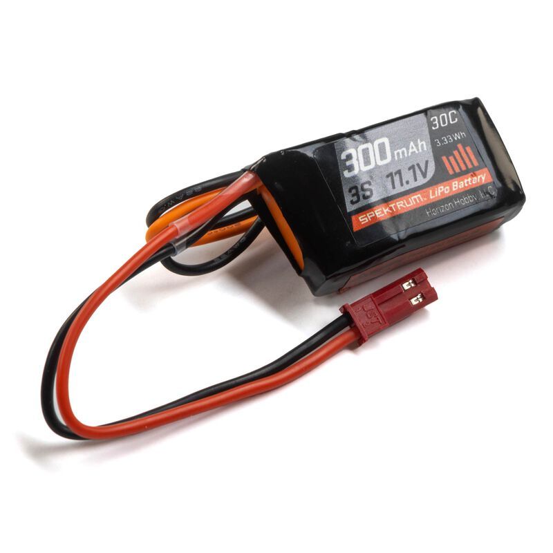 SPMX3003SJ30 Spektrum 300mAh 3S 11.1V 30C LiPo Battery; JST Connector