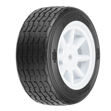 PRM1014017 Protoform VTA Front Tire, 26mm, Mounted White Wheel PRM1014017 Protoform VTA Front Tire, 26mm, Mounted White Wheel