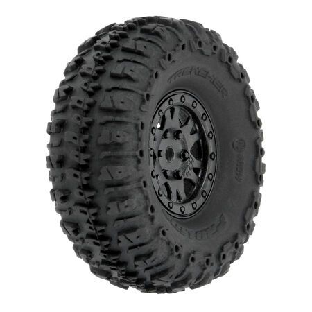 PRO1020910 Pro-Line 1/24 Trencher F/R 1.0 Trs MTD 7mm Blk Impulse (4)