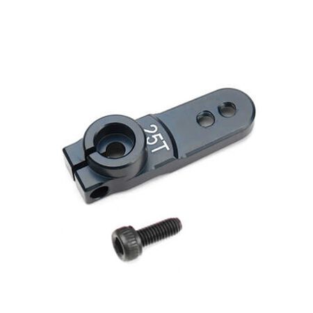 TKR5253B Tekno RC Alum Servo Horn (25t spline, M3 clamp, 2 hole arm)