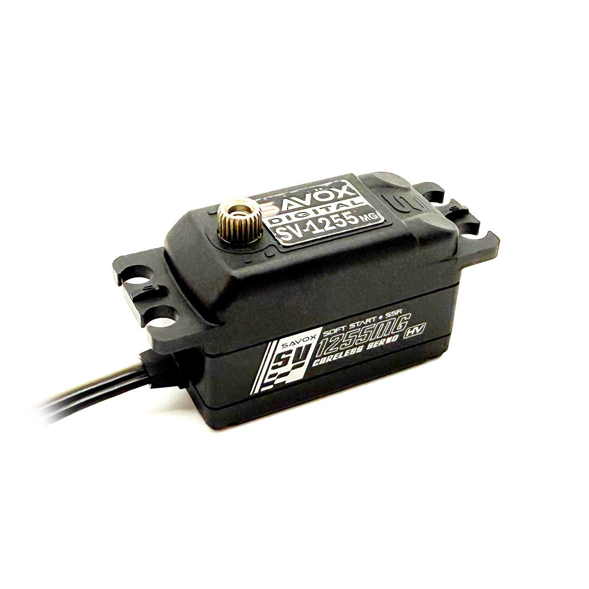 SAVSV1255MG Savox High Voltage Coreless Low Profile Digital Servo with Soft Start, 0.075sec / 347.2oz @ 8.4V SAVSV1255MG Savox High Voltage Coreless Low Profile Digital Servo with Soft Start, 0.075sec / 347.2oz @ 8.4V