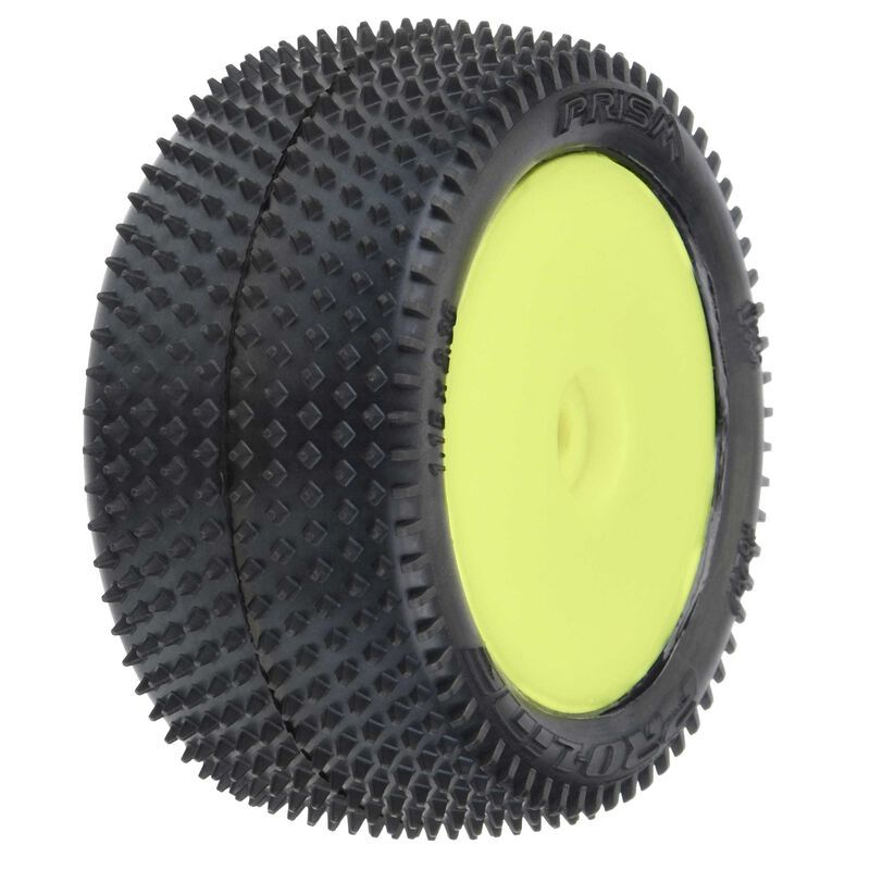 PRO829712 Pro-Line Racing Prism Carpet Tires MTD Yellow Mini-B Rear