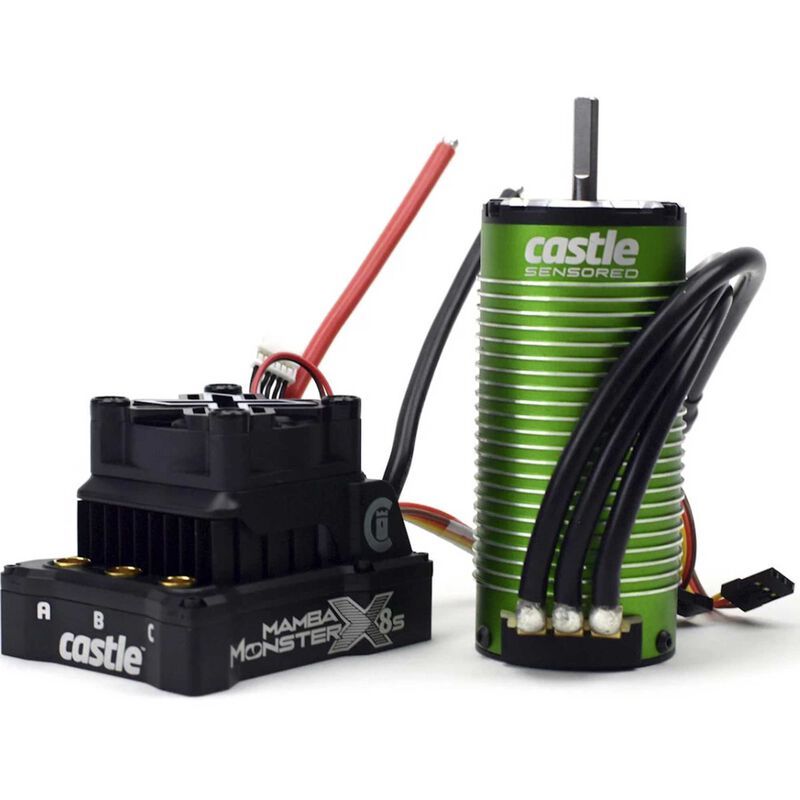 CSE010-0165-04 Castle Creations Monster X 8S ESC/Motor Combo w/1520 Sensored Motor (1650kv)