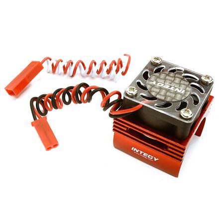 INTC23141R Integy Super BL Motor Heatsink with Fan, Red: Traxxas 1/16 E-Revo, Slash 4X4