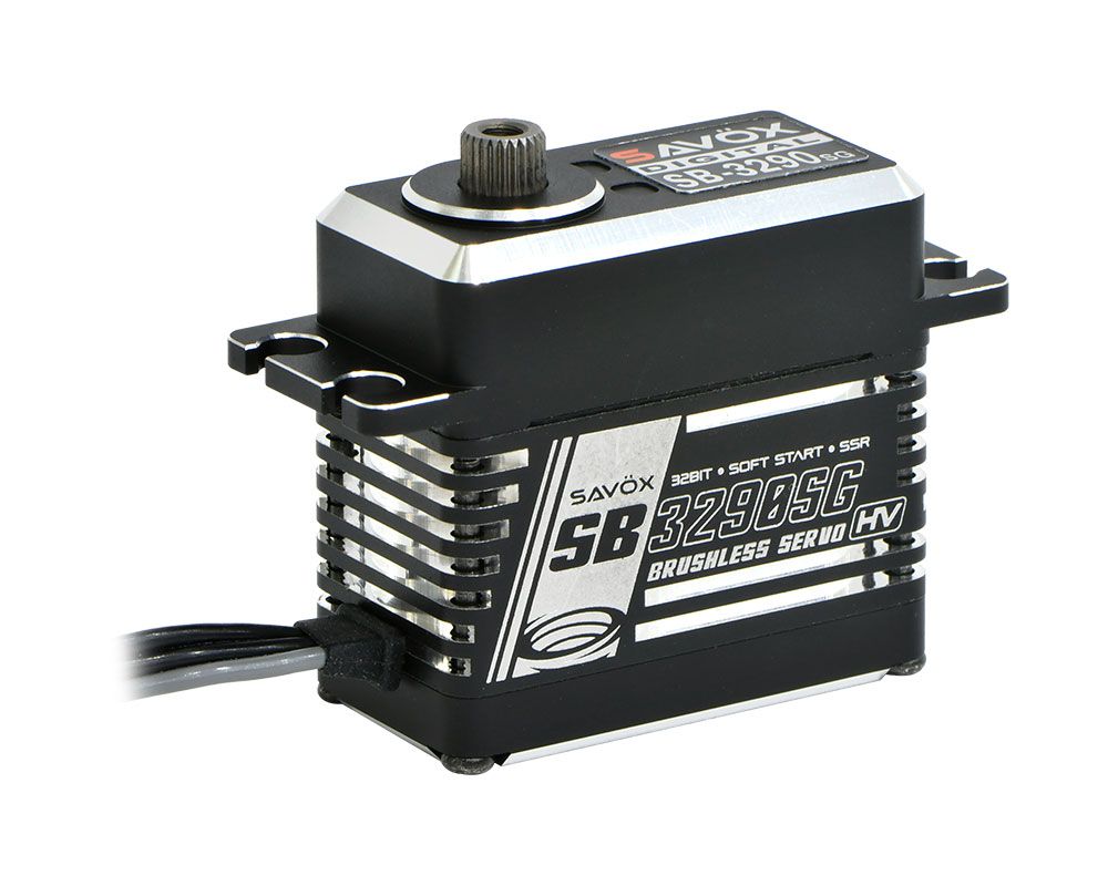 SAVSB3290SG-BE Savox High Torque, High Voltage Brushless Servo, Black, 0.11sec/1041.6 oz/in @ 8.4V