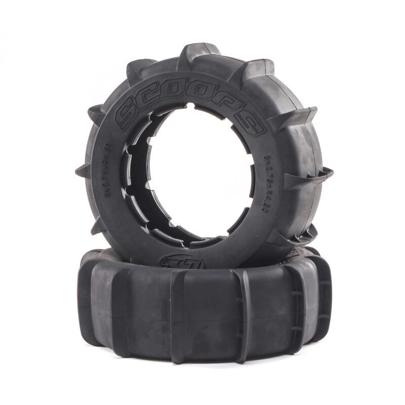 LOS45034 Losi Scoops Paddle Tire (2): DBXL-E 2.0