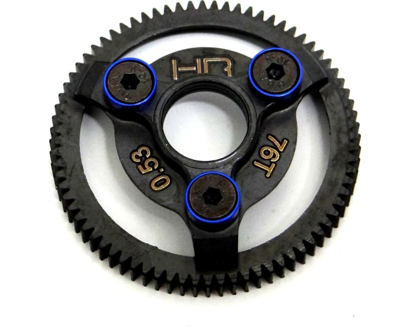 HRASTE876 Hot Racing Traxxas 48P Hardened Steel Spur Gear (Blue) (76T)