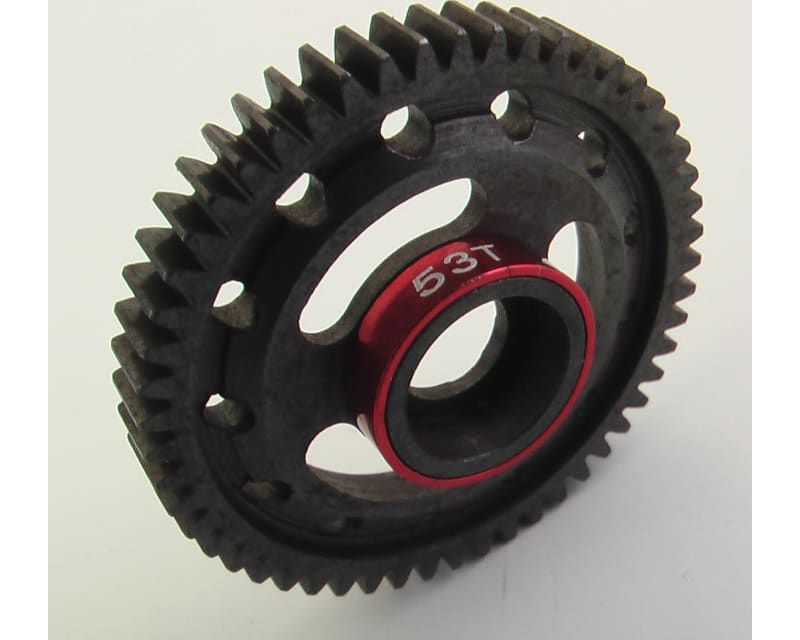 HRASVXS853 Hot Racing Steel Spur Gear, 53 Tooth, Red for Traxxas 1/16 Scale