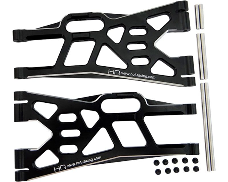 HRAXMX55X01 Hot Racing Aluminum Front Lower Arm Set Black, for Traxxas X-Maxx