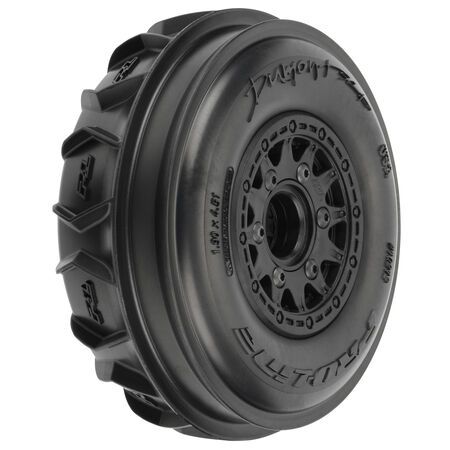 PRO10212-10 Pro-Line Racing 1/10 Dumont Fr Paddle/Rib 2.2"/3.0" SC Mounted 12mm Black Raid