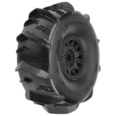 PRO1018911 Pro-Line 1/7 Dumont Sand/Snow F/R Tires MTD 17mm Black Raid (2): Mojave/UDR