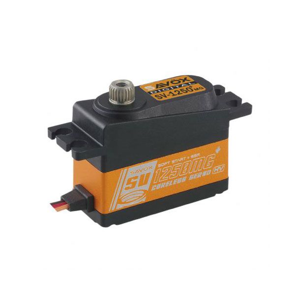 SAVSV1250MGP  Savox High Voltage Micro Tail Servo w/Soft Start, 0.095sec / 111.1oz @ 7.4v
