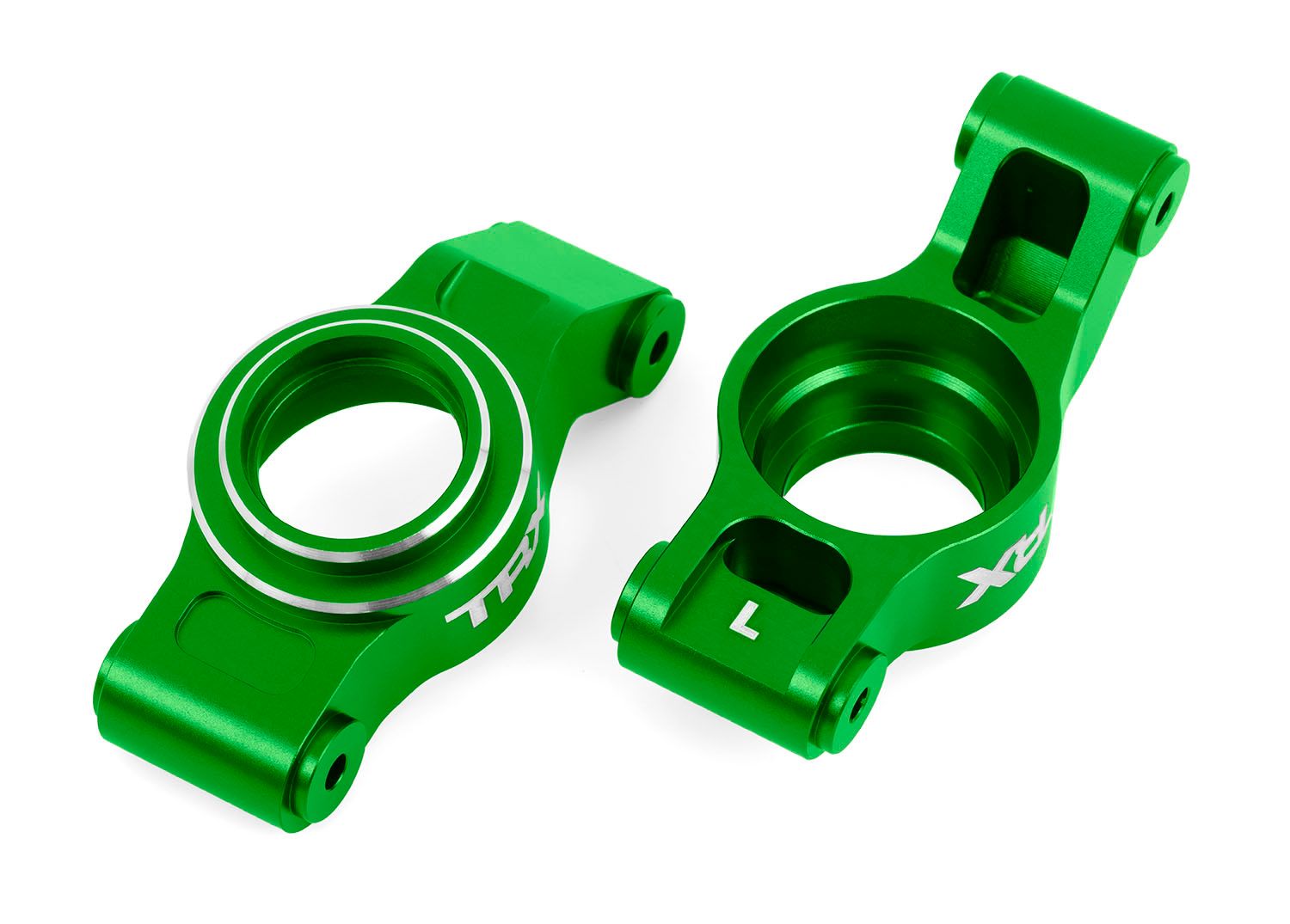TRA7852-GRN SANDCAR STUB AXLE CARRIERS ALUM GREEN L/R