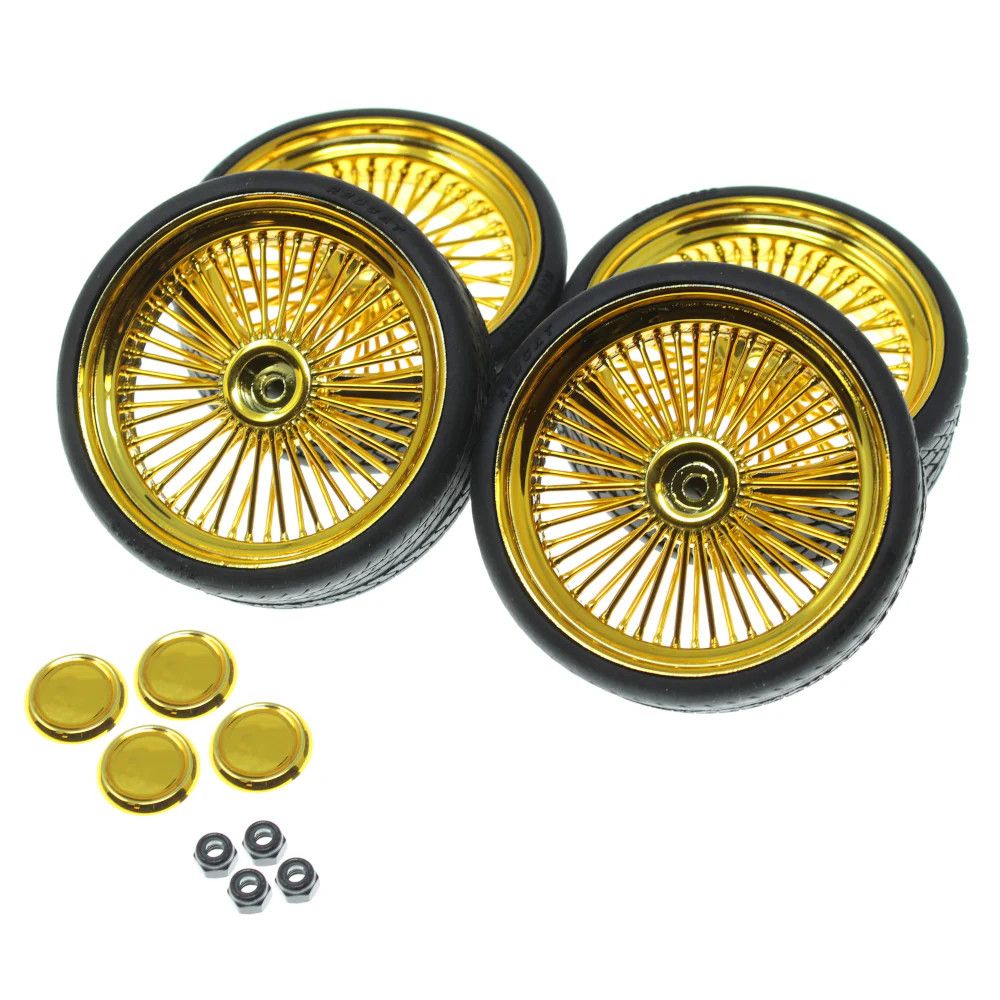 RER19793 Redcat Racing Gold 26” Wire Wheel & Tire Set