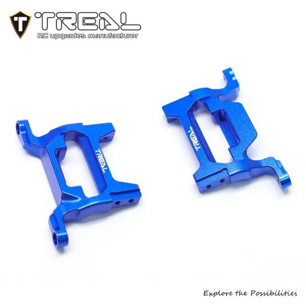 TREAL TRX-4M TRX4MT K10 High Trail Front/Rear Bumper Mounts Aluminum 7075 Upgrades for TRX4M 1/18 RC Crawler Blue