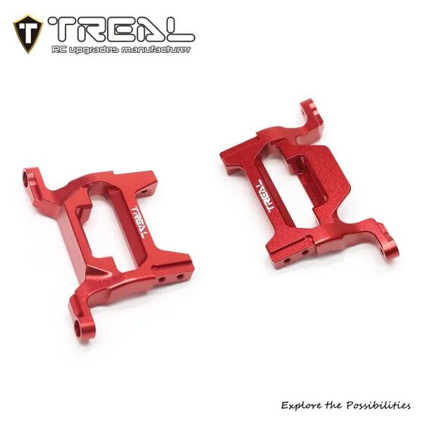 TREAL TRX-4M TRX4MT K10 High Trail Front/Rear Bumper Mounts Aluminum 7075 Upgrades for TRX4M 1/18 RC Crawler Red