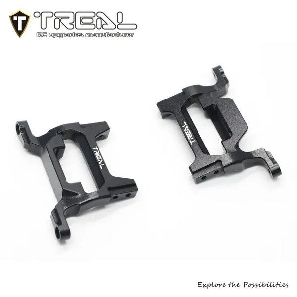 TREAL TRX-4M TRX4MT K10 High Trail Front/Rear Bumper Mounts Aluminum 7075 Upgrades for TRX4M 1/18 RC Crawler Black