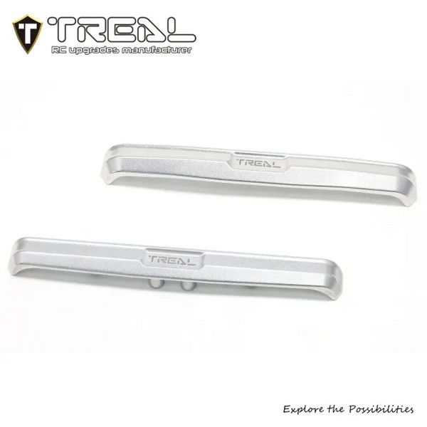 TREAL Aluminum 7075 Front & Rear Bumper Upgrades for 1/18 TRX4M K10 High Trail RC Crawler Silver