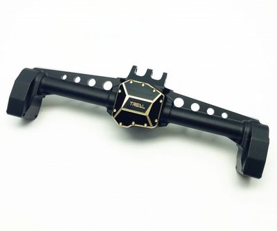 TREAL SCX10 III Axles Rear Axle CNC Solid Billet Aluminum 7075 Axle Housing with Brass Diff Cover