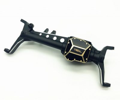 TREAL SCX10 III Axles Front Axle CNC Solid Billet Aluminum 7075 Axle Housing with Brass Diff Cover