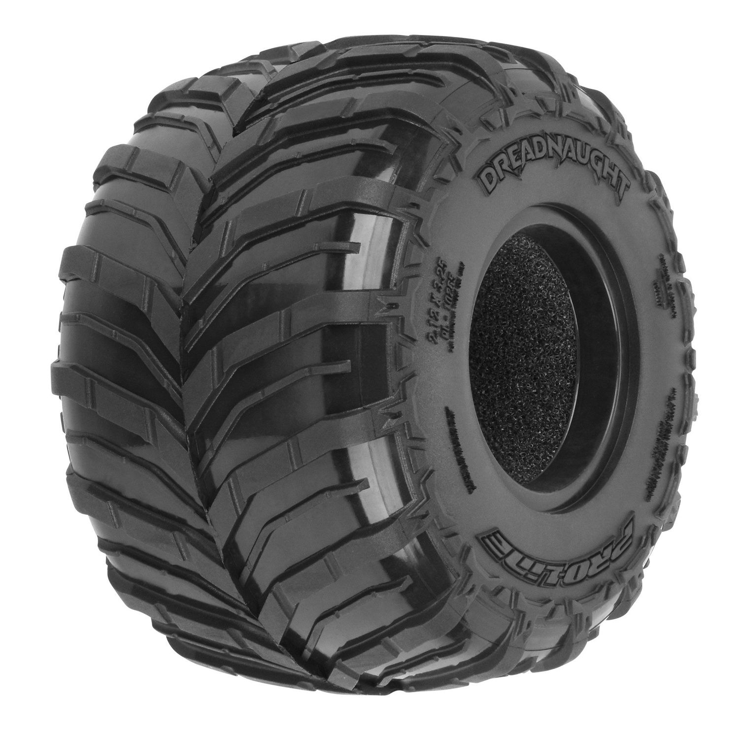 PRO1026500 Pro-Line 1/18 Dreadnaught 1.25"/1.75" F/R MT Tires (2): Mini LMT