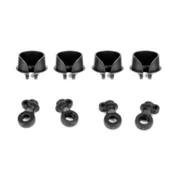 TKR6140C Tekno RC Locking Shock Rod End and Spring Perch Set